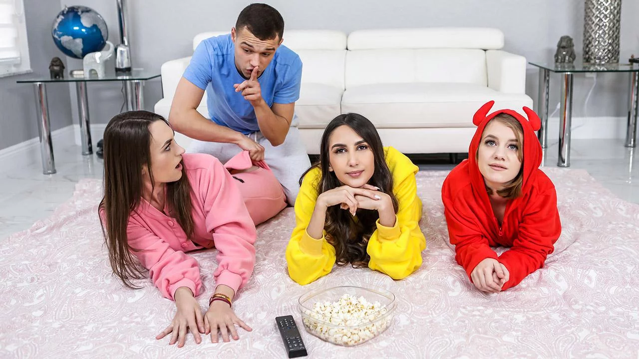 Stepbrother Crashes Slumber Party 